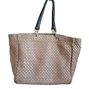 Francois Renier Woven Tote Classic Neutral Effortless Chic Euro Summer Bag